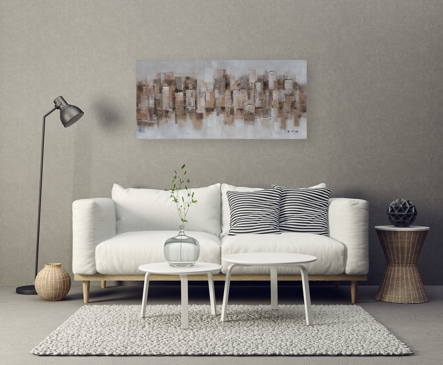"Abstract Desert Dunes" Hand Painted on Wrapped Canvas