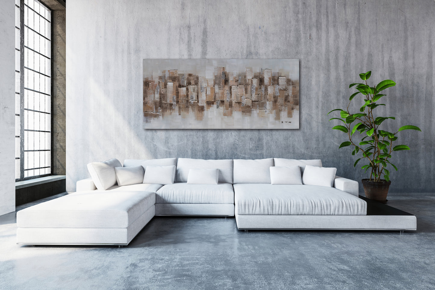 "Abstract Desert Dunes" Hand Painted on Wrapped Canvas