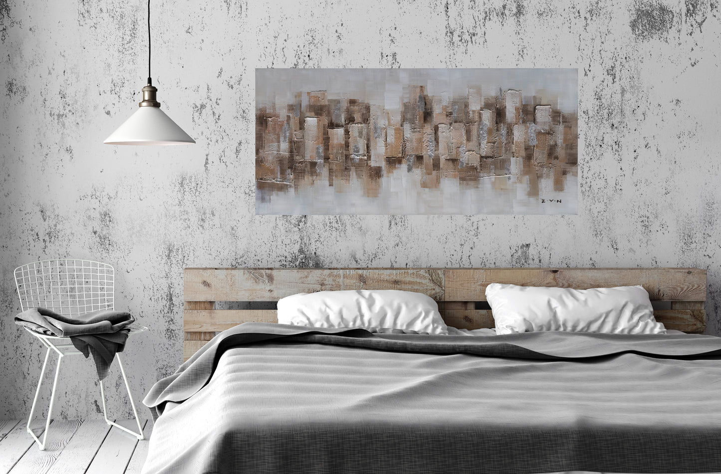 "Abstract Desert Dunes" Hand Painted on Wrapped Canvas