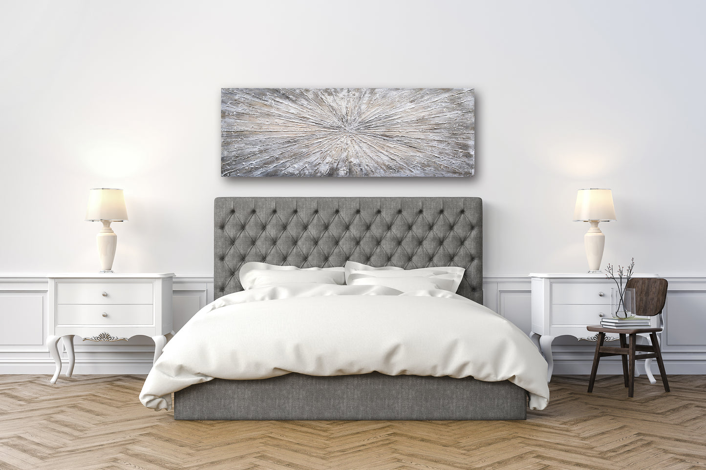 Hand Painted Art "Abstract Sunlight" oil painting on Wrapped Canvas