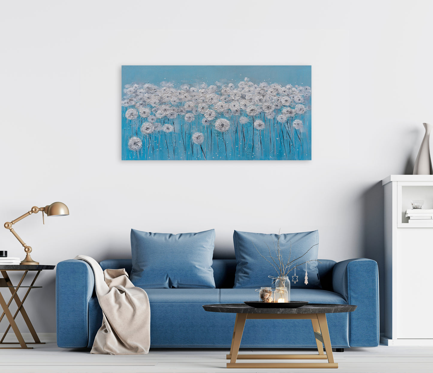 "A Sea of Dandelions" Hand Painted on Wrapped Canvas