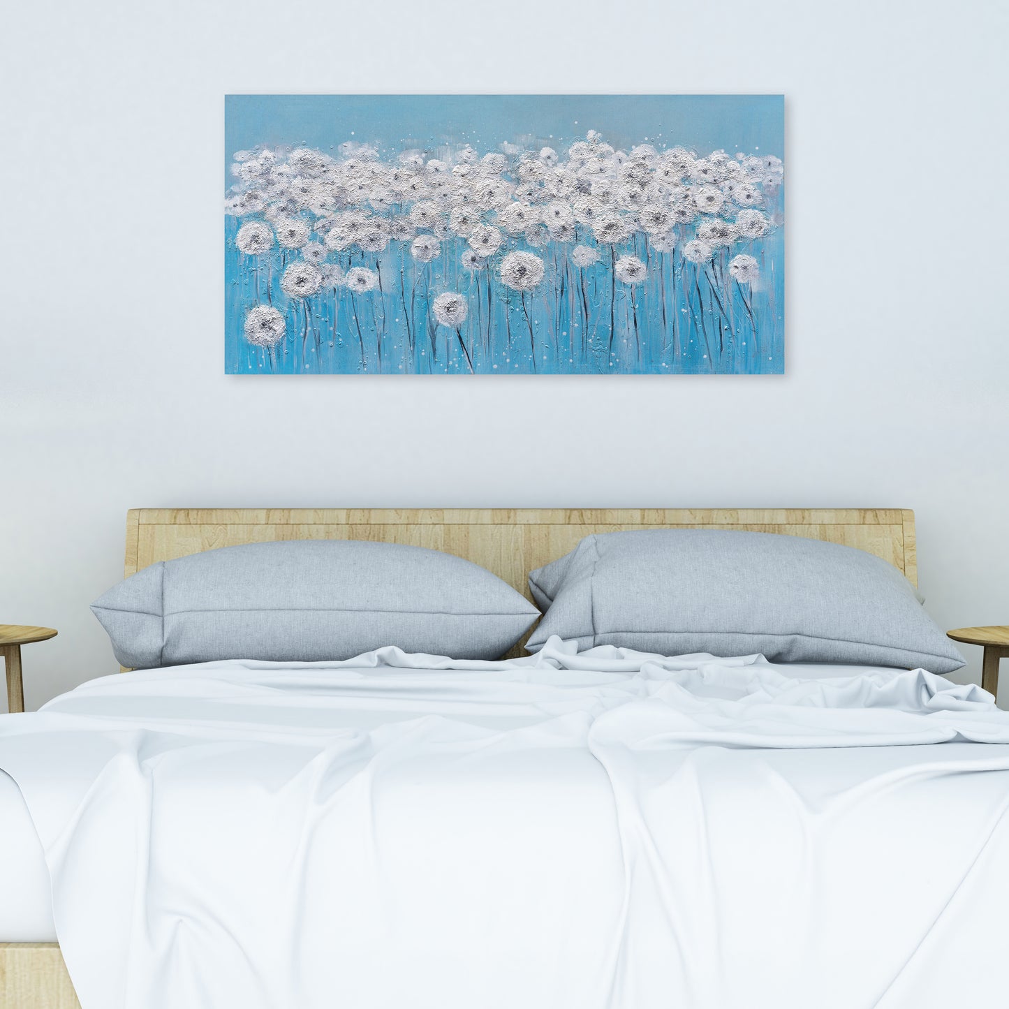 "A Sea of Dandelions" Hand Painted on Wrapped Canvas