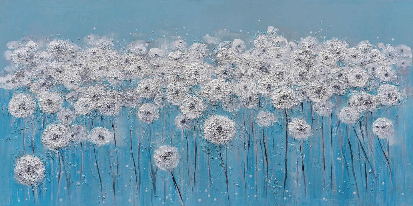 "A Sea of Dandelions" Hand Painted on Wrapped Canvas