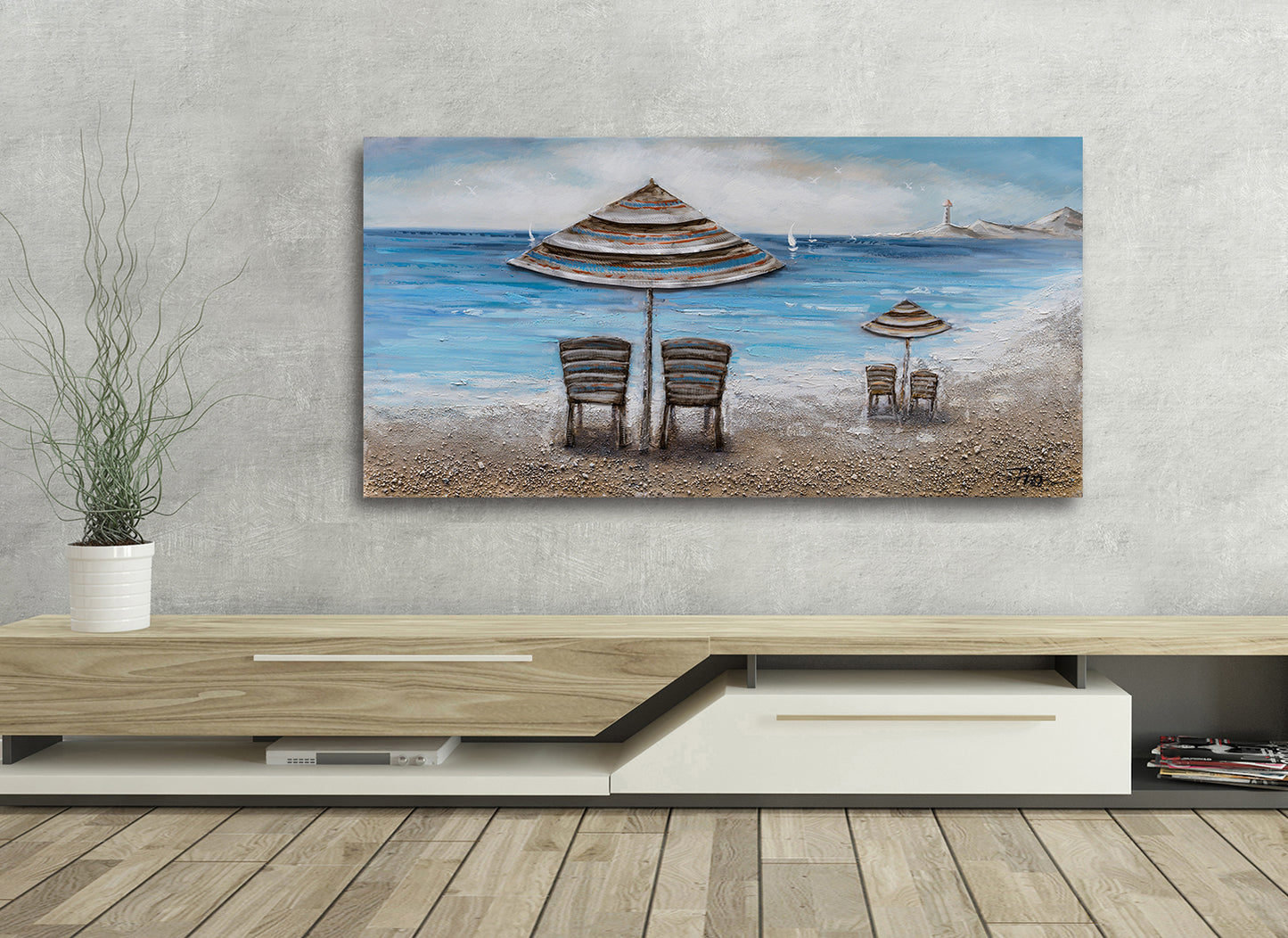 "The Lighthouse" Hand Painted on Wrapped Canvas