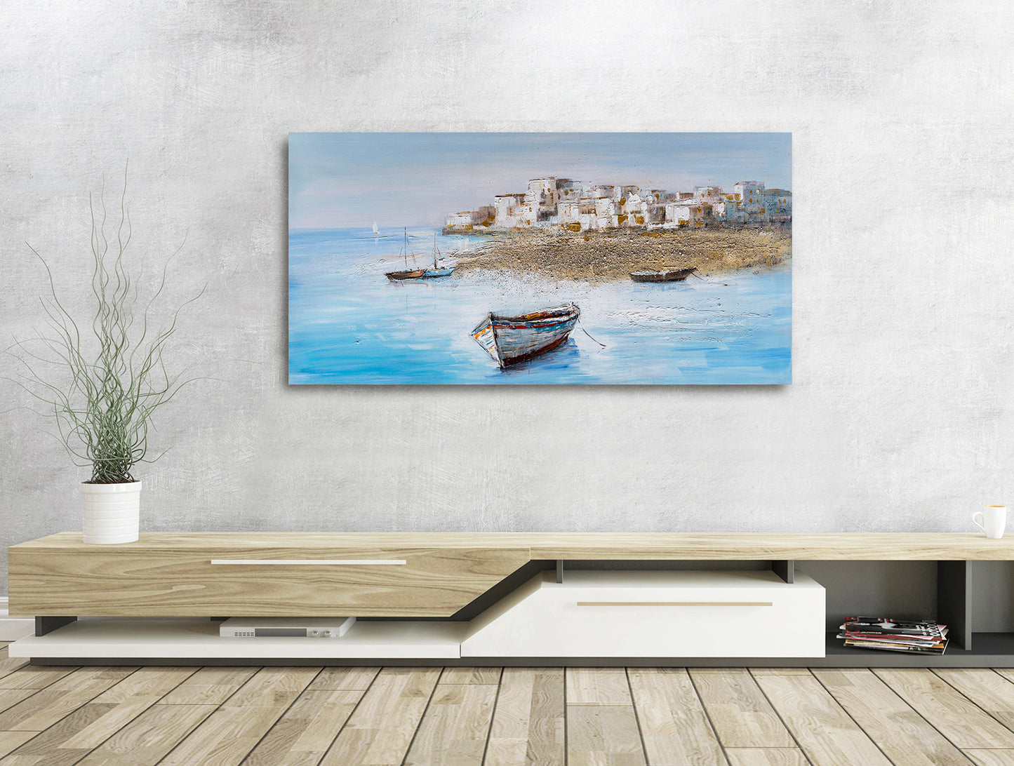 "Drifting Away from the Shore" Hand Painted Canvas