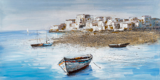"Drifting Away from the Shore" Hand Painted Canvas