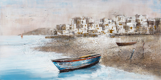 "Back at Shore" Hand Painted on Wrapped Canvas