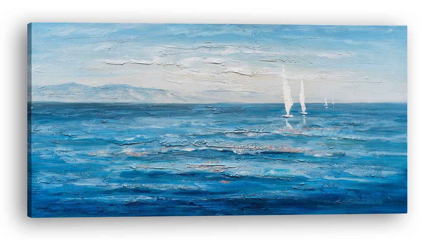 "Ocean's Eleven" Hand Painted on Wrapped Canvas