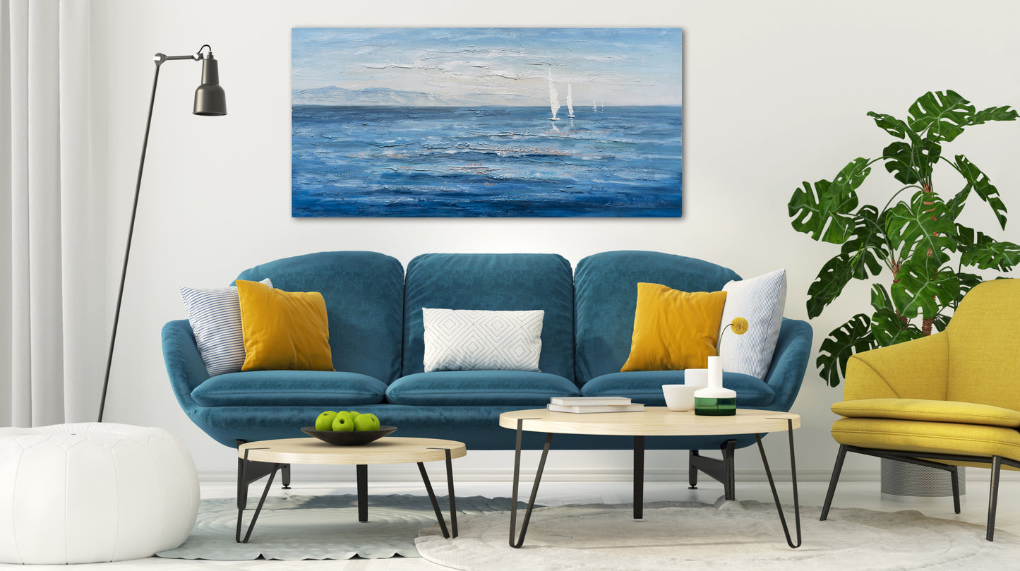 "Ocean's Eleven" Hand Painted on Wrapped Canvas