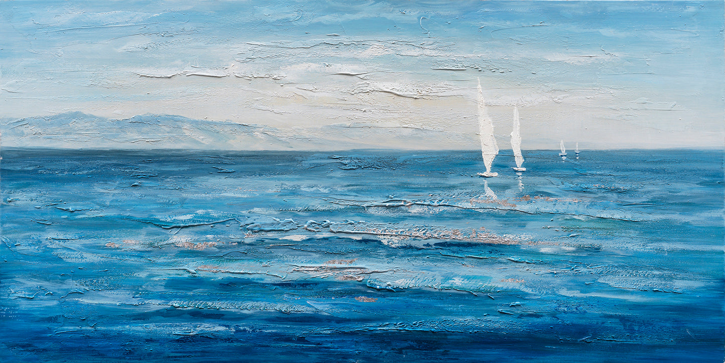 "Ocean's Eleven" Hand Painted on Wrapped Canvas