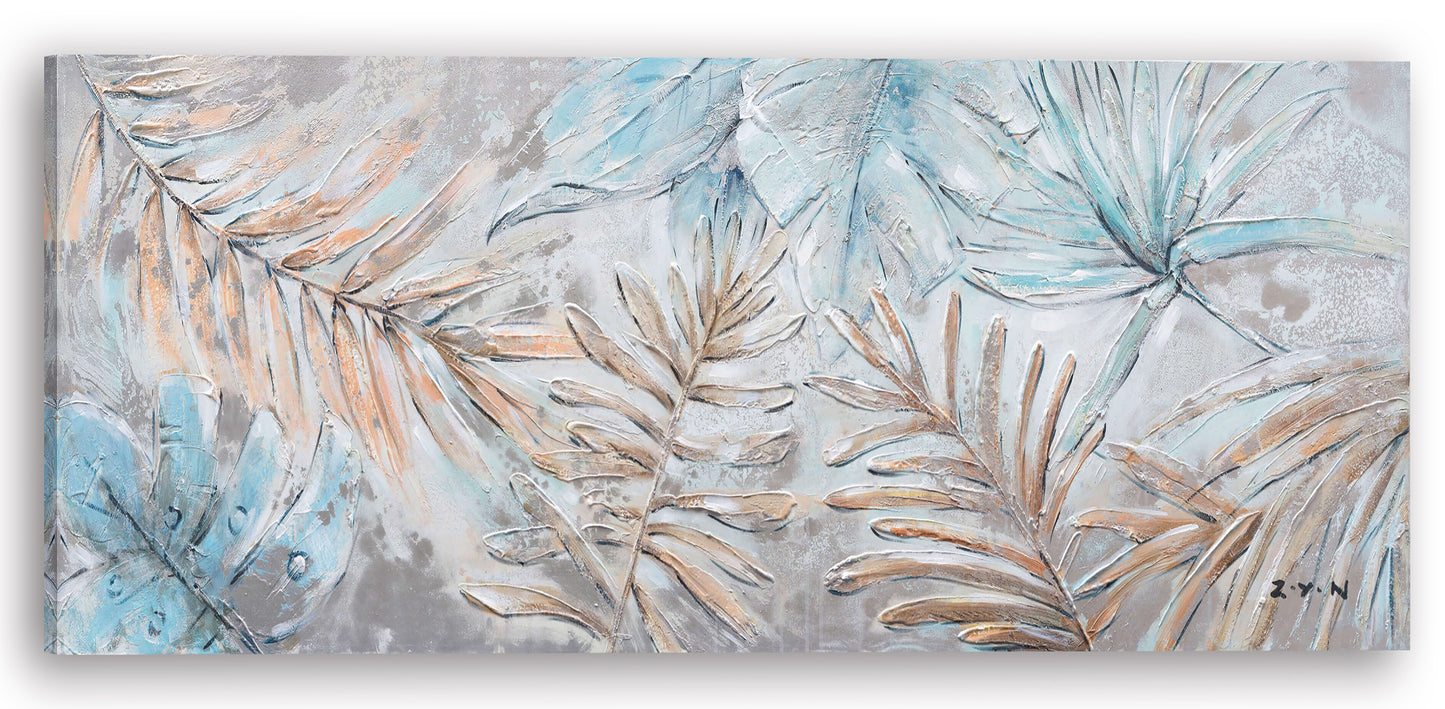 "Dainty Little Leaves" Hand Painted on Wrapped Canvas