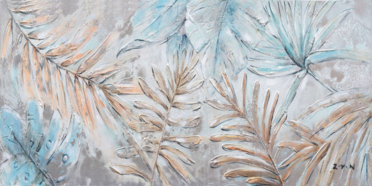 "Dainty Little Leaves" Hand Painted  on Wrapped Canvas