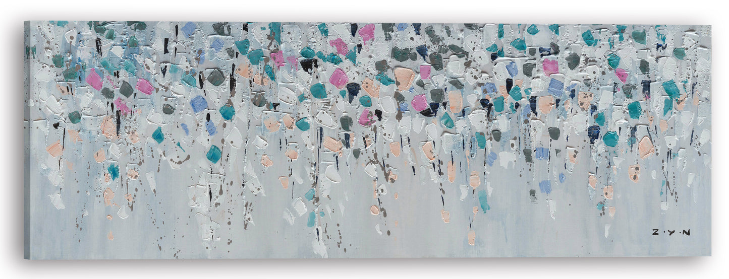"Falling Flower Petals" Hand Painted on Wrapped Canvas