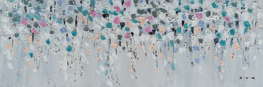"Falling Flower Petals" Hand Painted on Wrapped Canvas