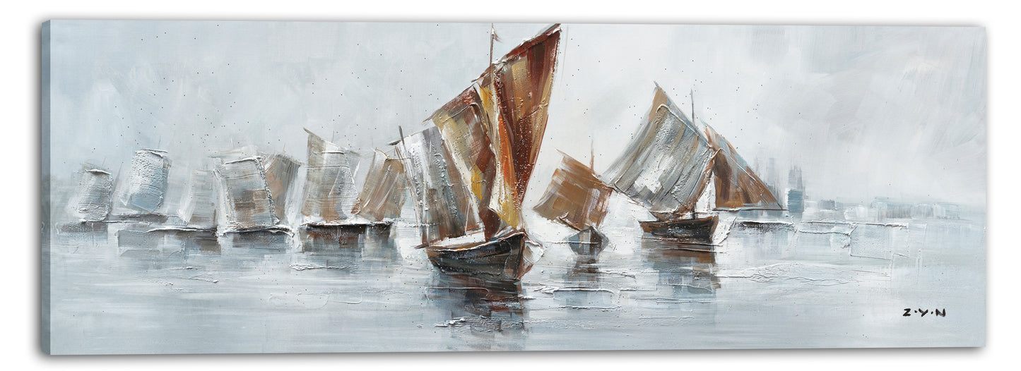 "Coming Home from Sea" Hand Painted on Wrapped Canvas