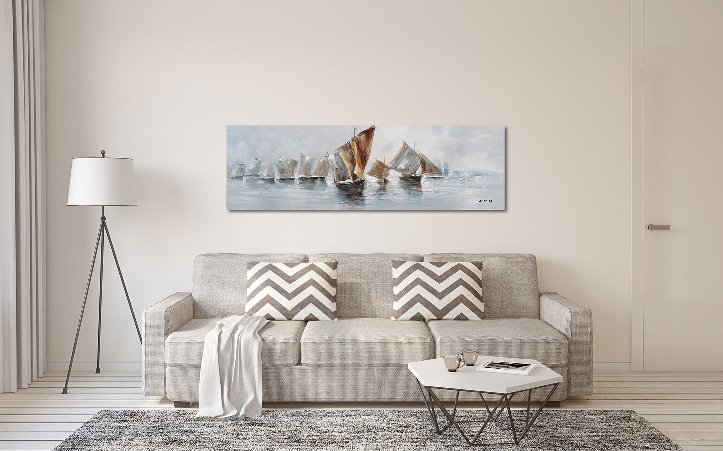 "Coming Home from Sea" Hand Painted on Wrapped Canvas