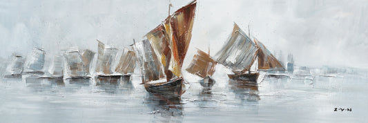 "Coming Home from Sea" Hand Painted on Wrapped Canvas