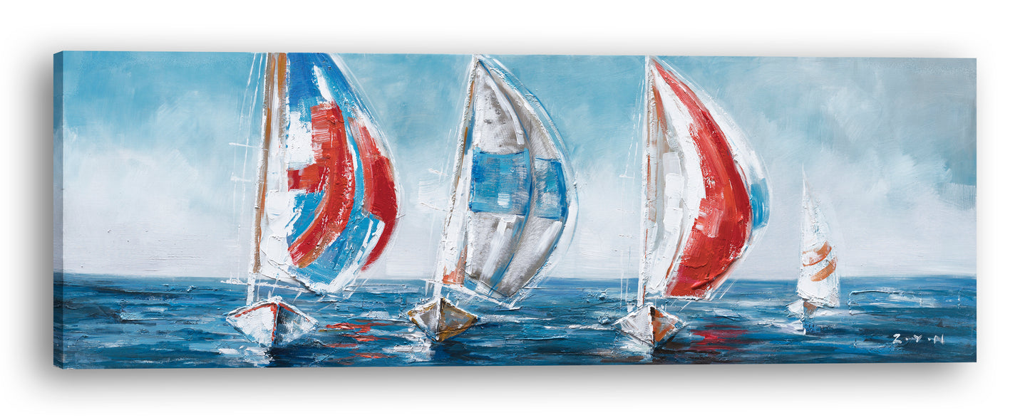 "sailing with the Wind" Hand Painted on Wrapped Canvas