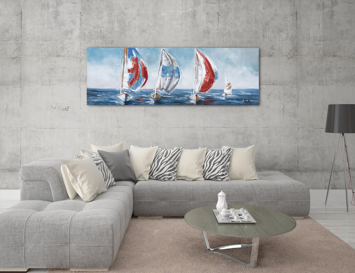 "sailing with the Wind" Hand Painted on Wrapped Canvas