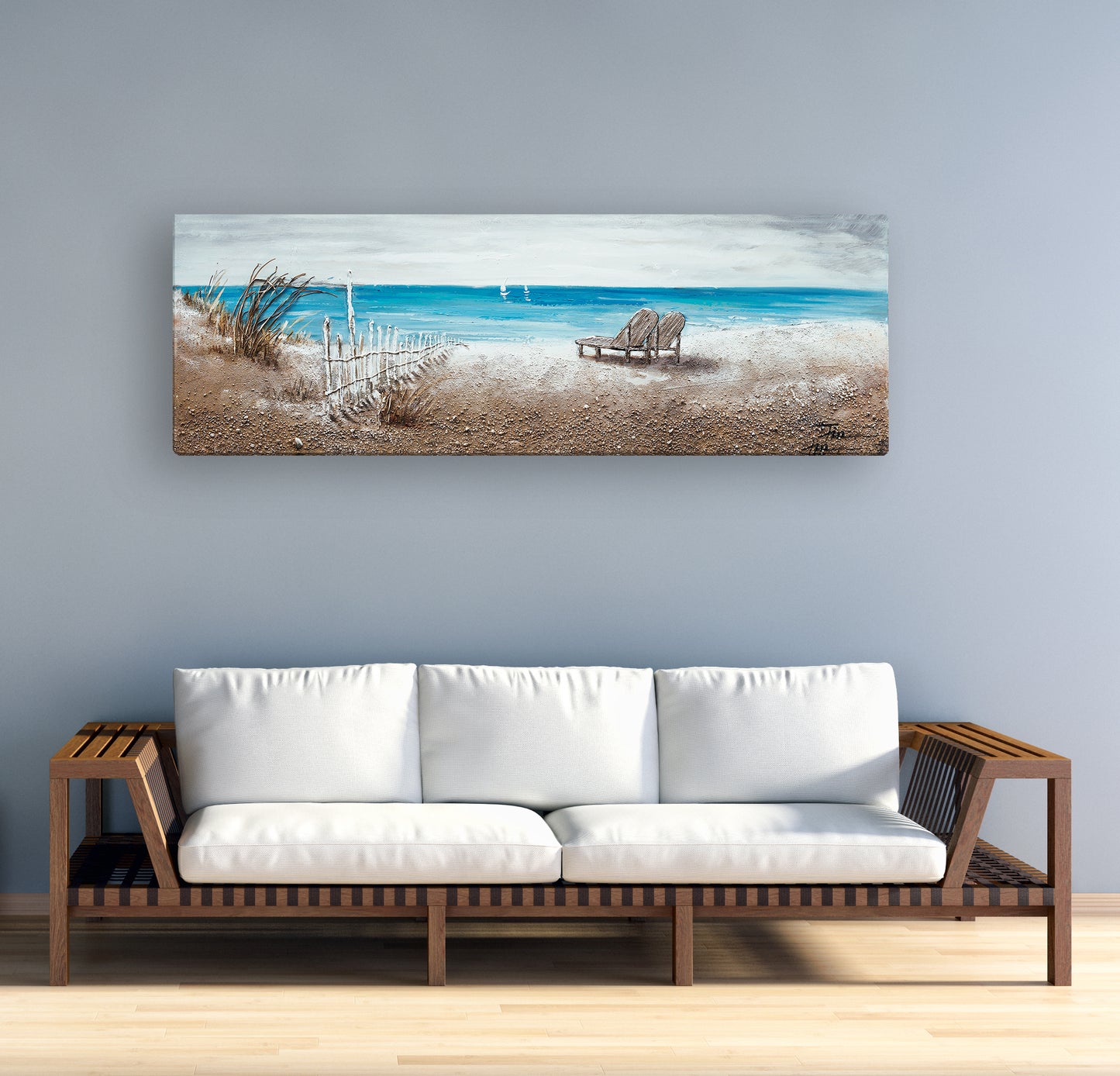 "The Ocean Front" Hand Painted on Wrapped Canvas