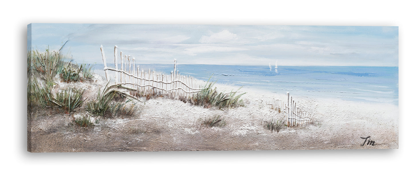 "Beach Vibes" Hand Painted on Wrapped Canvas