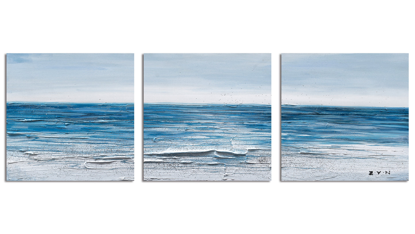"Calm Waves" Hand Painted on Wrapped Canvas