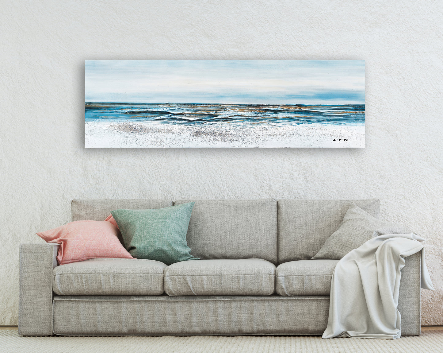 "A Tide is Coming" Hand Painted on Wrapped Canvas