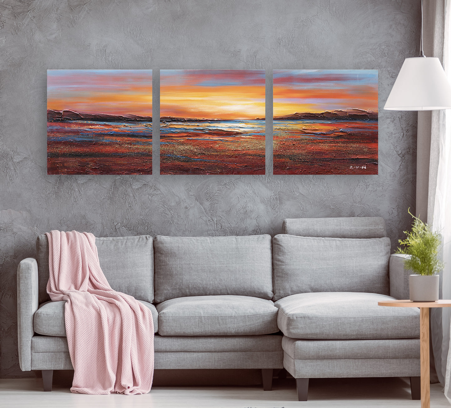 "Sunset Dreams I" Hand Painted on Wrapped Canvas