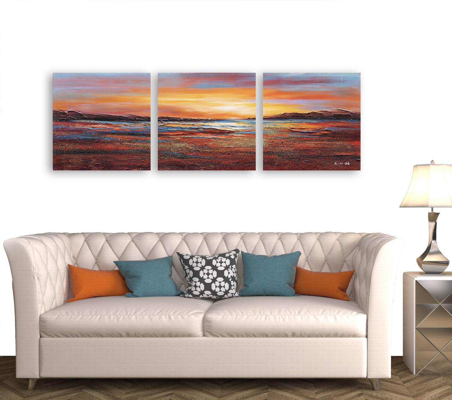 "Sunset Dreams I" Hand Painted on Wrapped Canvas