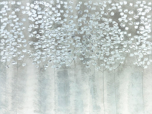 "Silver Forest" Hand Painted on Wrapped Canvas