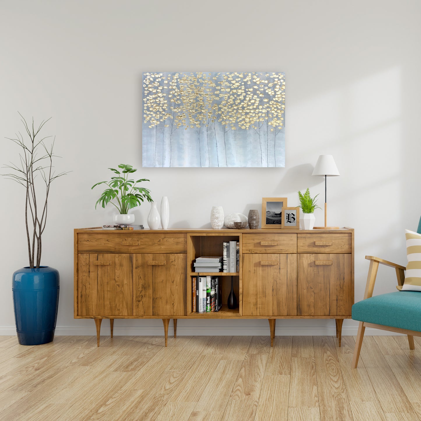 "Golden Forest" Hand Painted on Wrapped Canvas