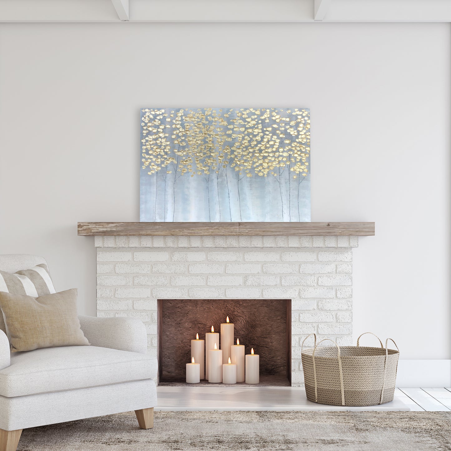 "Golden Forest" Hand Painted on Wrapped Canvas