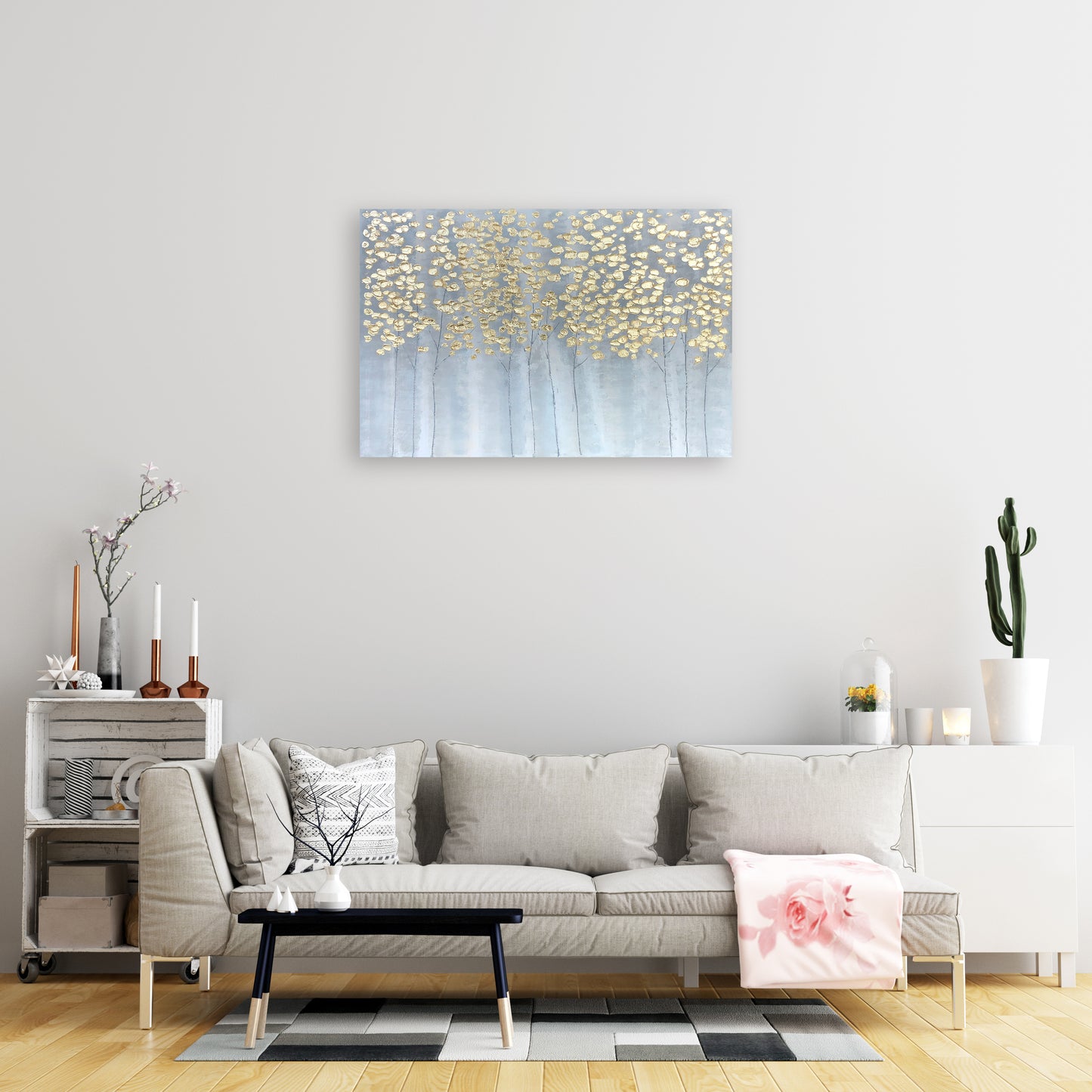 "Golden Forest" Hand Painted on Wrapped Canvas