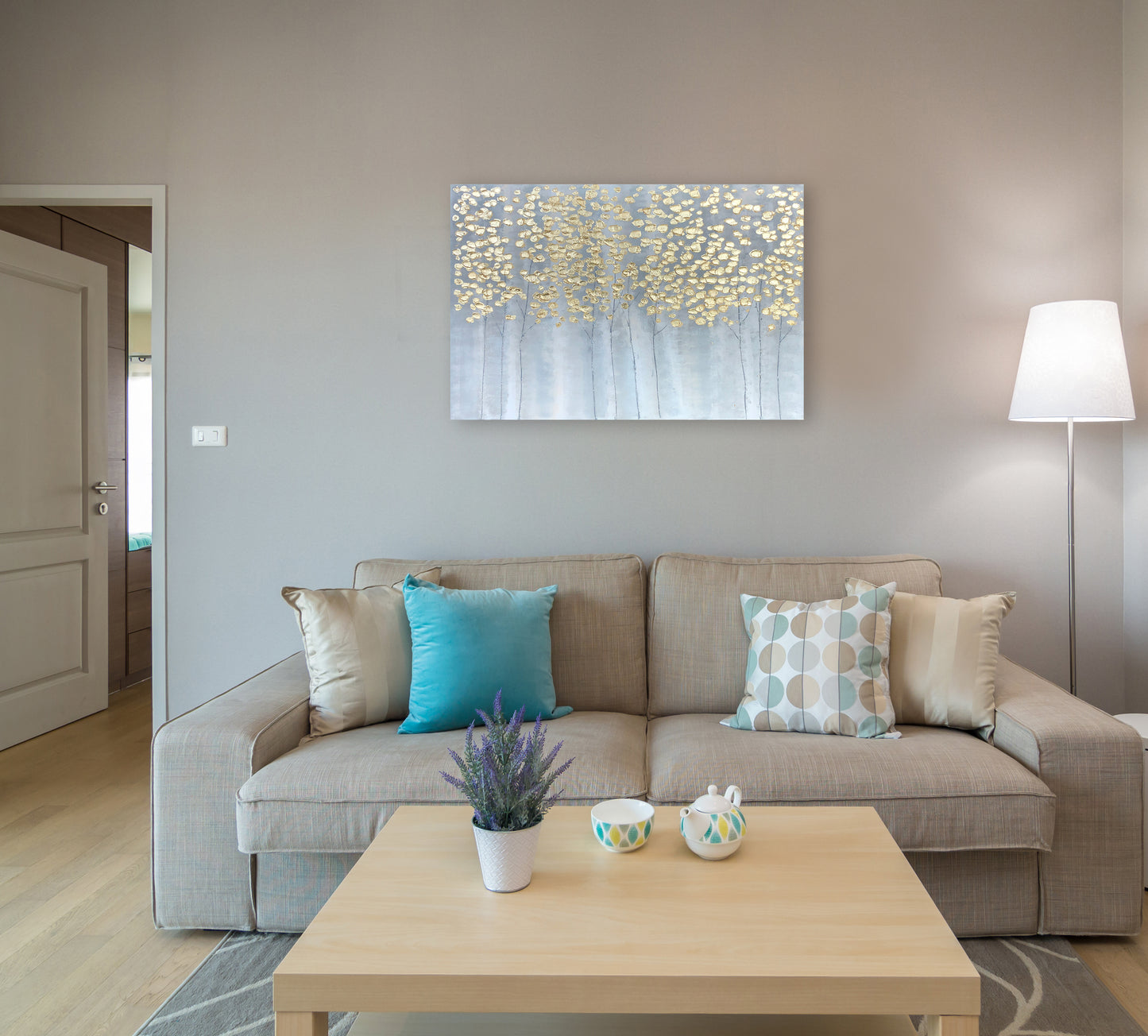 "Golden Forest" Hand Painted on Wrapped Canvas