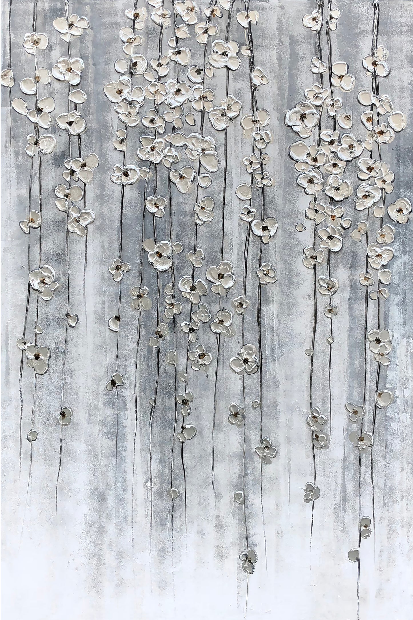 "Silver Autumn" Hand Painted on Wrapped Canvas