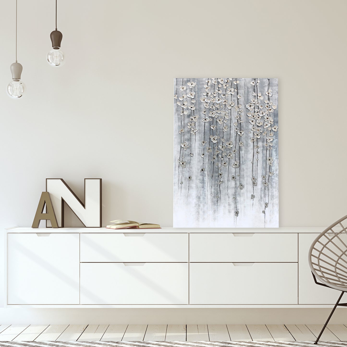 "Silver Autumn" Hand Painted on Wrapped Canvas