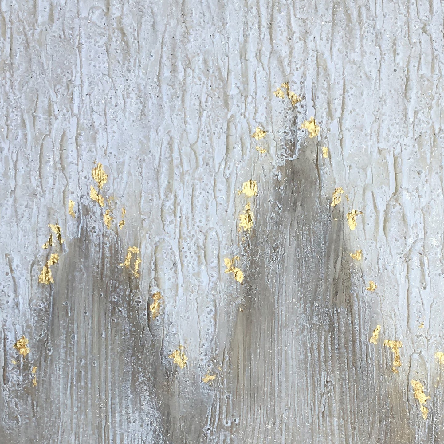 "Abstract Gold Flakes" Hand Painted on Wrapped Canvas