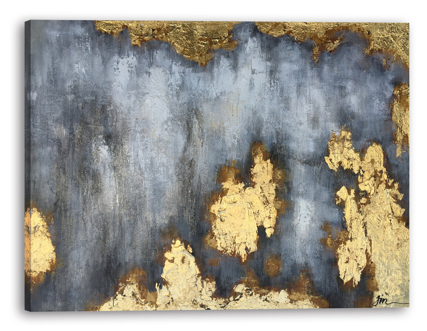 "Abstract Reflecting Lights " Hand Painted on Wrapped Canvas