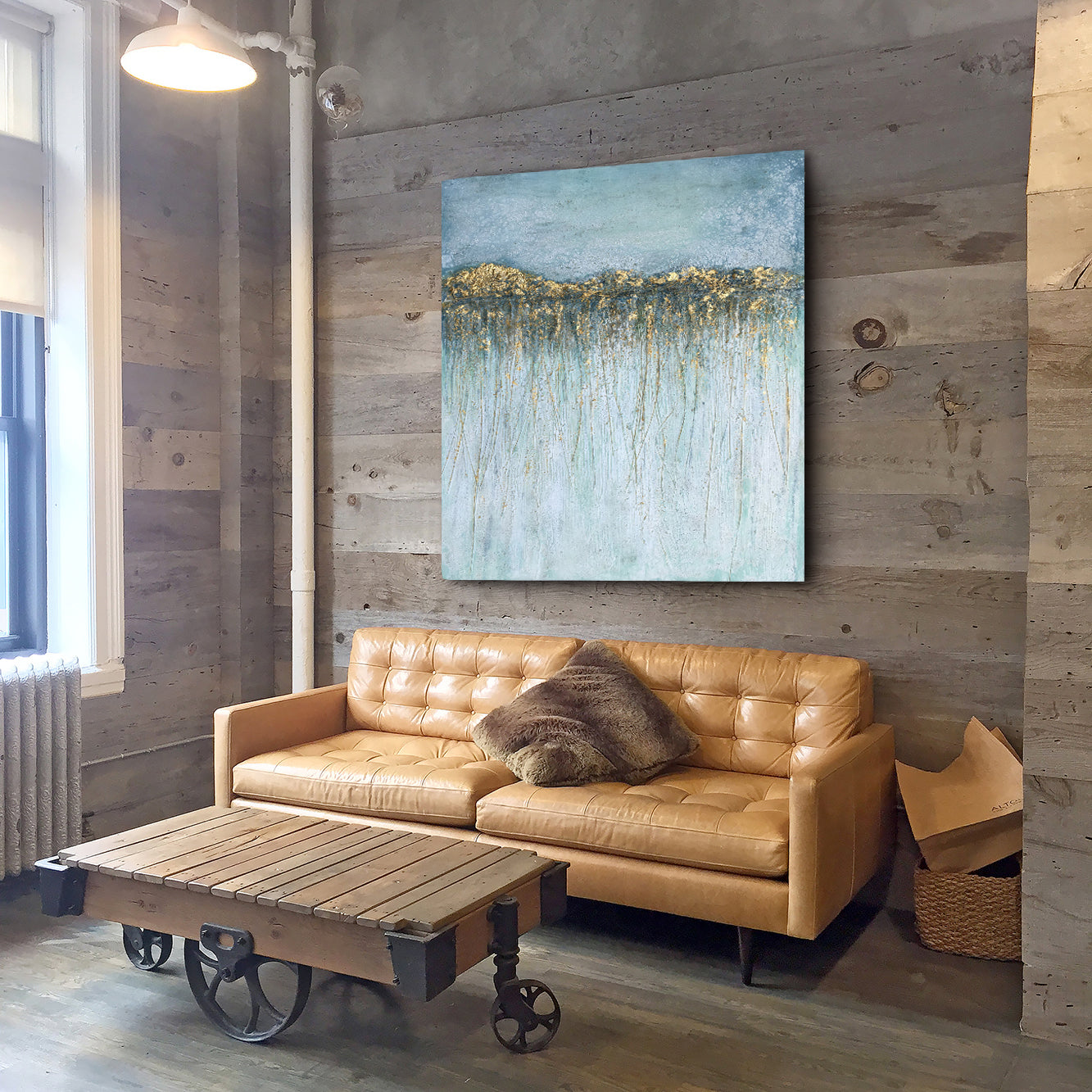 "Abstract Under the Water " Hand Painted on Wrapped Canvas