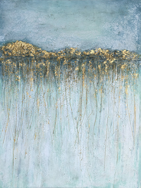 "Abstract Under the Water " Hand Painted on Wrapped Canvas