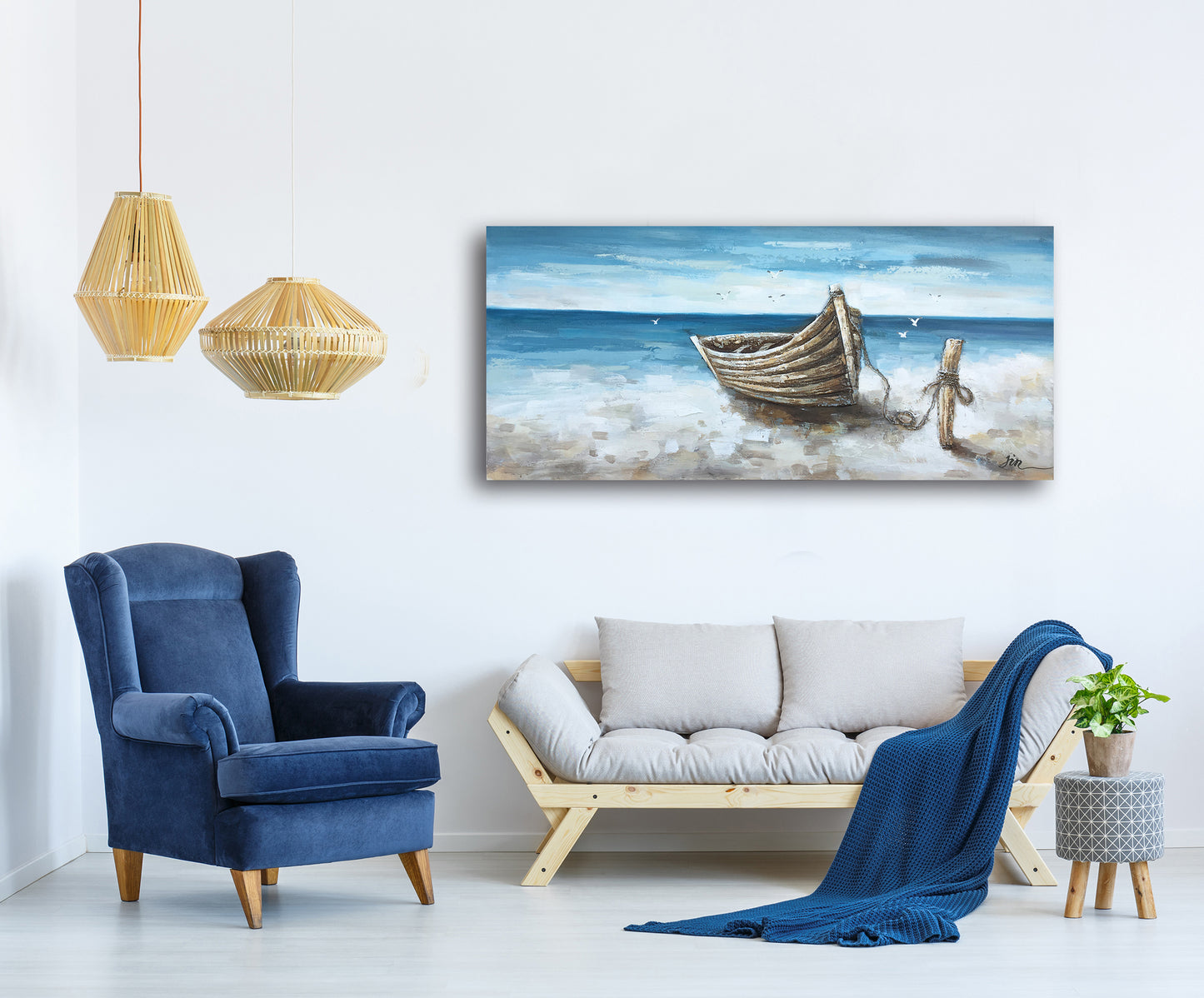 "Paradise" Hand Painted on Wrapped Canvas