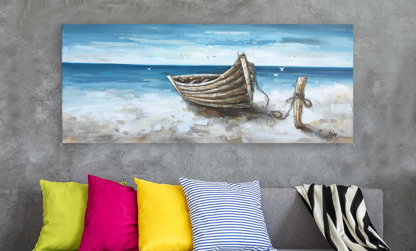 "Paradise" Hand Painted on Wrapped Canvas