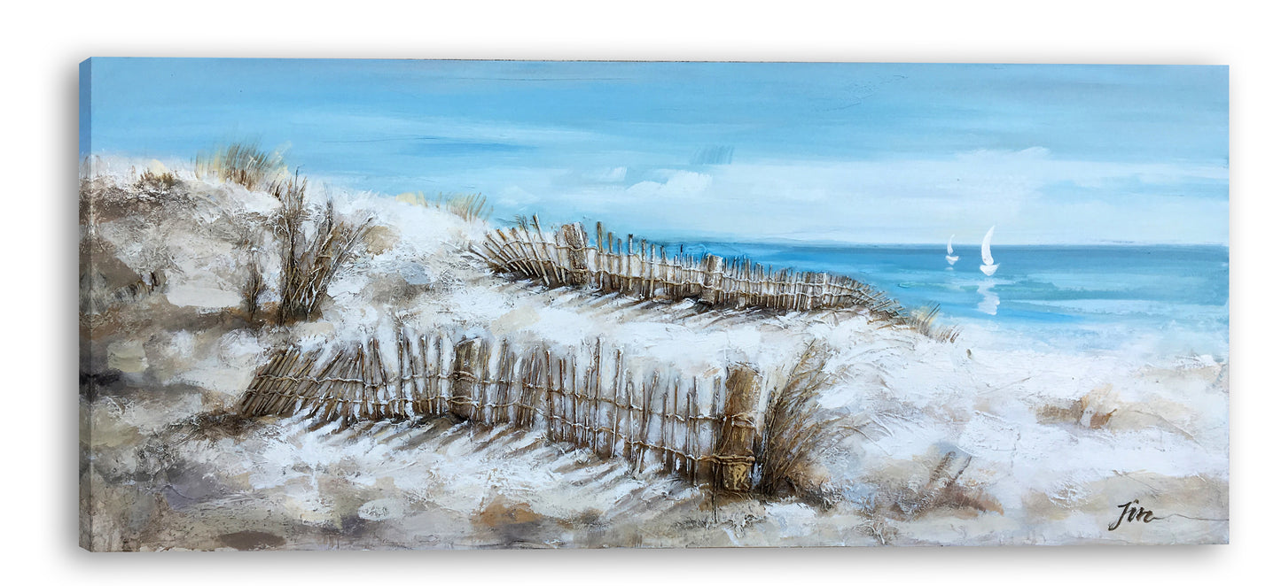 "Wooden Fence" Hand Painted on Wrapped Canvas
