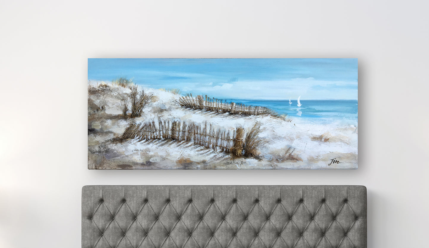 "Wooden Fence" Hand Painted on Wrapped Canvas