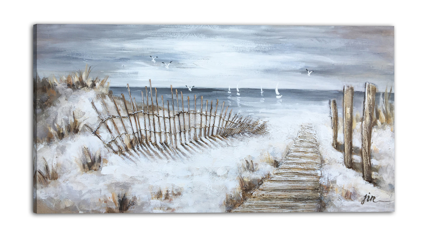 "The Walkway" Hand Painted on Wrapped Canvas