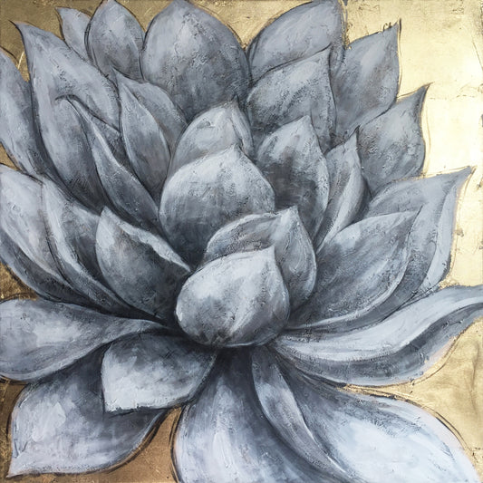 "Gold Agave" Hand Painted on Wrapped Canvas
