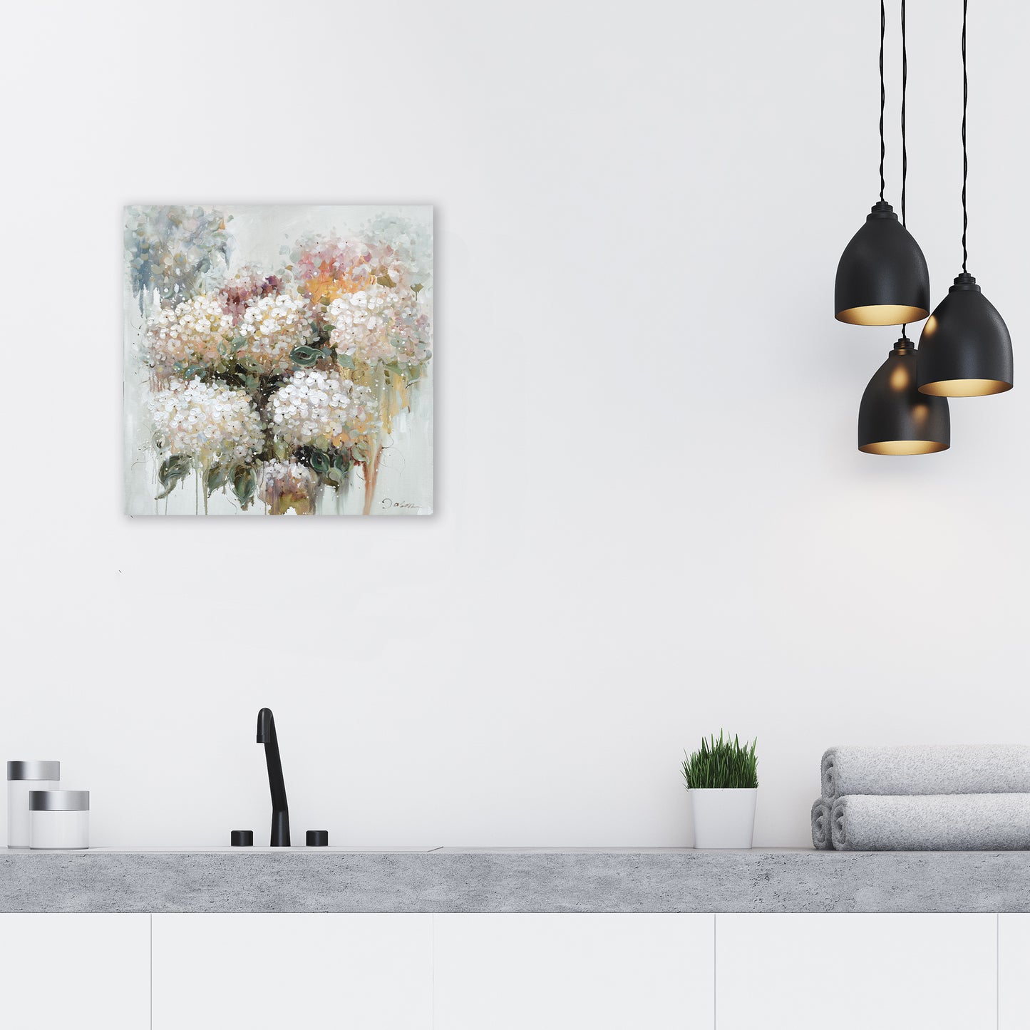 Modern flower-Oil Painting Wrapped Canvas Painting