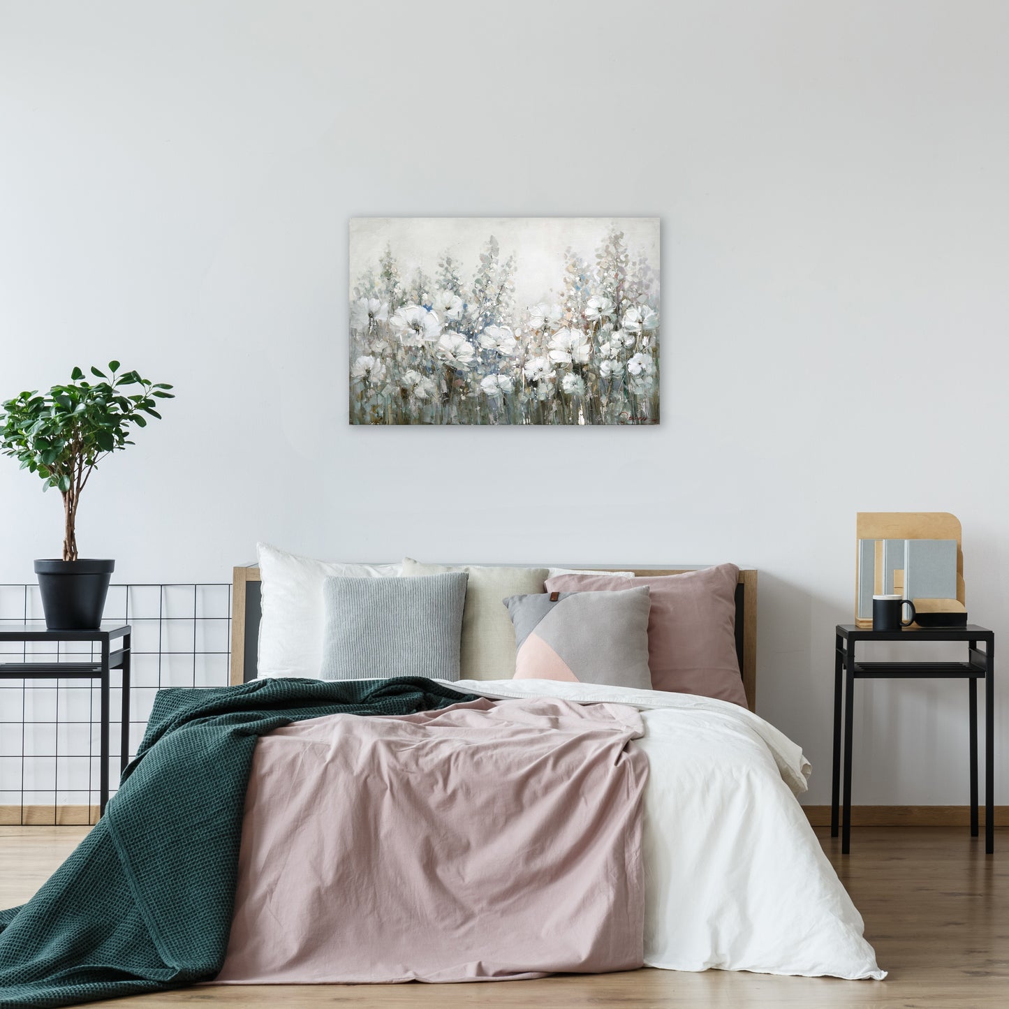 Wild Flowers - Oil Painting Wrapped Canvas Painting