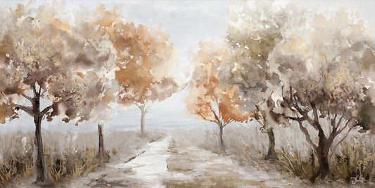 Country path - Oil Painting on Wrapped Canvas, Wall art for living room, bedroom, office
