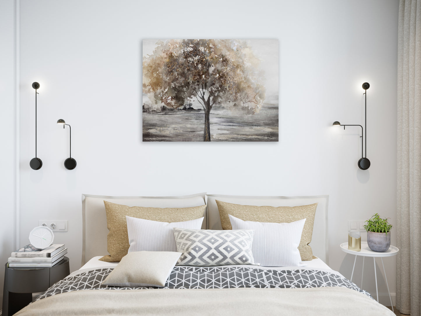 Art Tree Oil Painting on Wrapped Canvas, wall art, canvas artwork for living room, bedroom, office